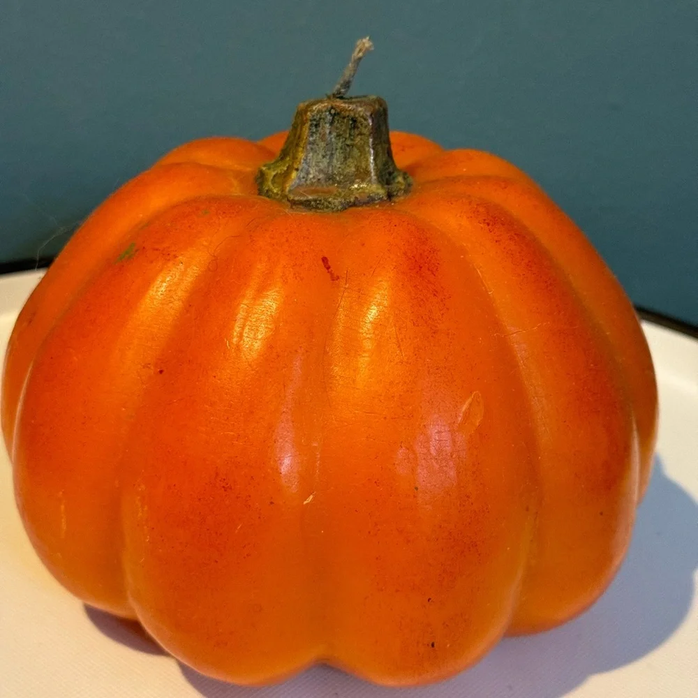 Pottery Barn Decorative Orange Pumpkin Candle